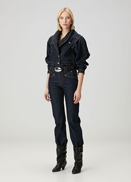 Belvia Koyu Mavi Jean Pantolon