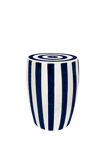 No: 4 Blue Ceramic Stool