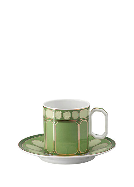 Signum Fern Porcelain Coffee Cup And Saucer