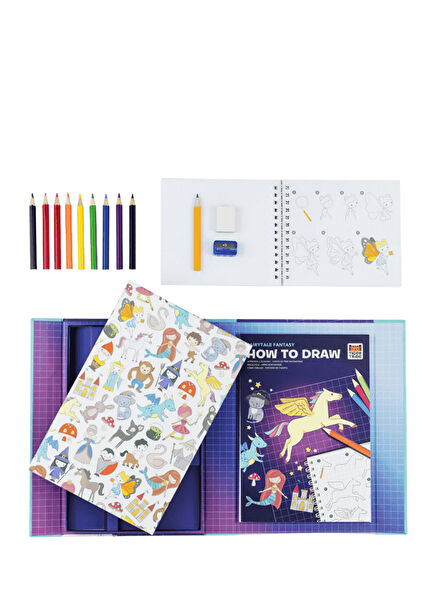 Fairytale Fantasy How to Draw a Picture Coloring Kit