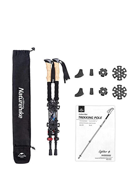 Carbon Fiber Trekking Walking Pole Set