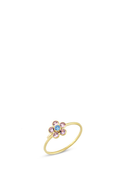 Pink Daisy 14K Gold Women's Ring