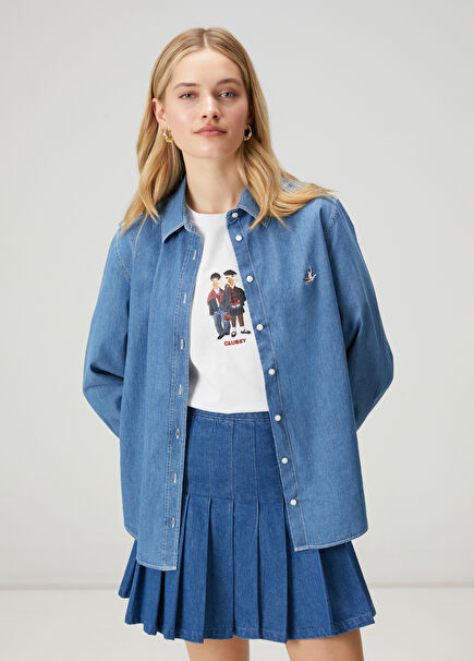 Blue Basic Denim Shirt