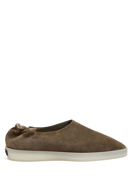Taupe Men's Suede Slippers