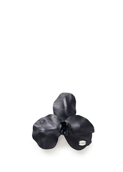 Vienna Orchid Siyah Deri Kadın Saç Aksesuarı