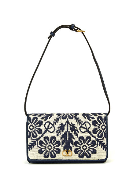 Blue White Women's Linen Bag