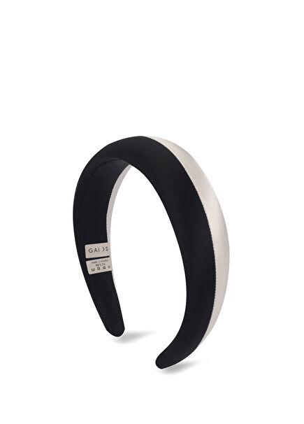 Hybrid Loretha Siyah Beyaz İpek Kumaş Kadın Taç