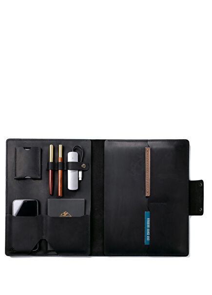 Black MacBook Pro 13" Leather Case Organizer