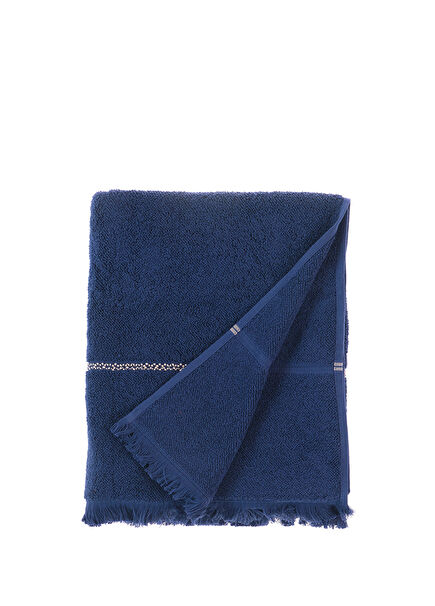 Riso Navy Blue Cotton Bath Towel 90 x 150 cm