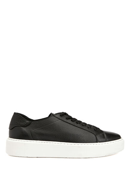 Black Men's Leather Sneakers