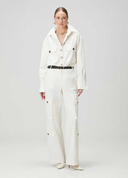 Warrior White Cargo Pants