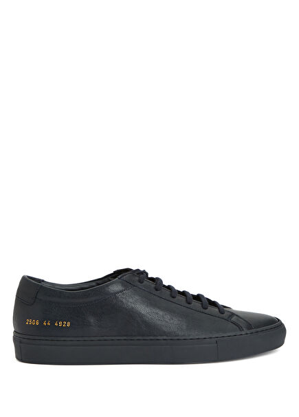 Navy Blue Men's Leather Sneakers
