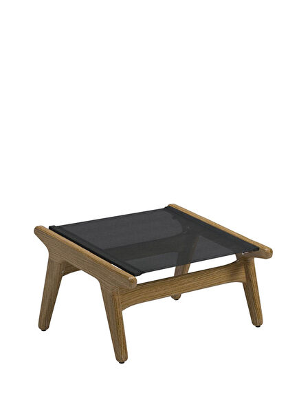 Bay Anthracite Natural Teak Black Puf