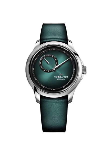 1221570 Redentore Enigma Wind-Up Automatic Green Leather Men's Wristwatch 