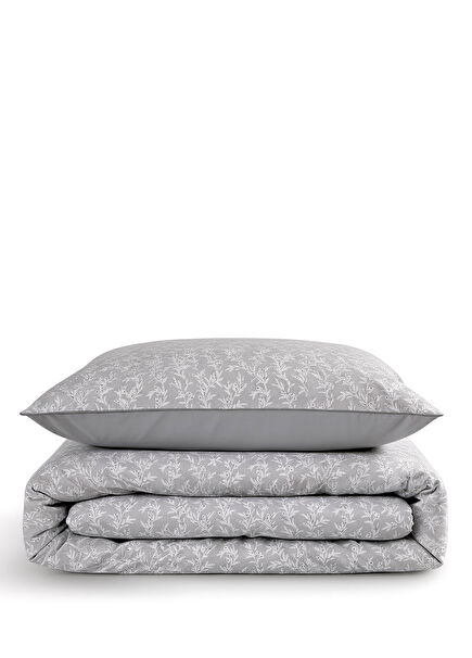 Pure Grey White Blanket Cover Set 240x220 cm