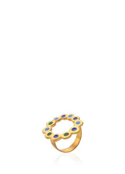 Forms Verbana Blossom Gold-Plated Silver Ring