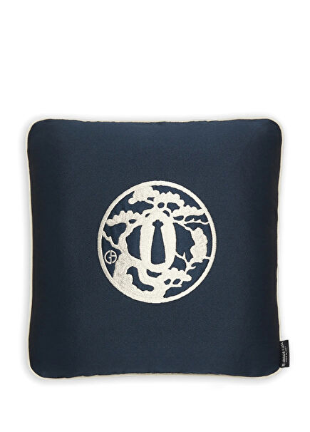 Midnight Blue/Silver Decorative Pillow with Japan Logo 40x40 cm