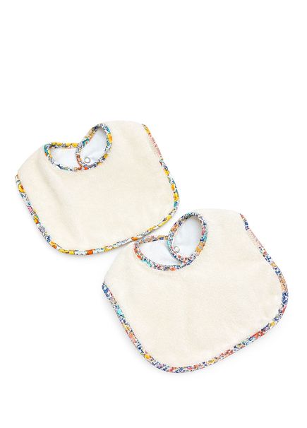 Liberty Patterned Michelle Pastel Baby Girl Set of 2 Bibs