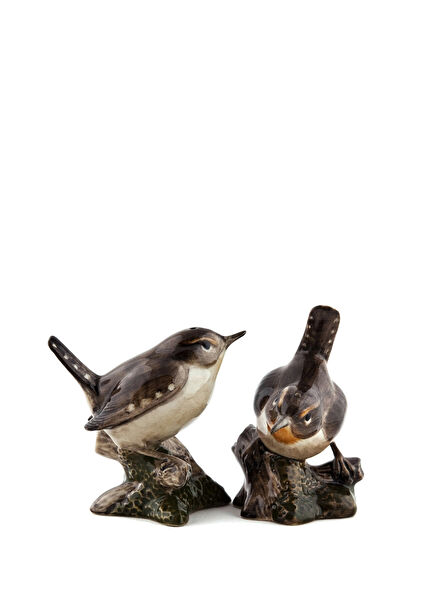 Ceramic Salt and Pepper Shakers with Bird Figurines