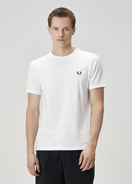 Regular Fit Ringer Beyaz T-shirt