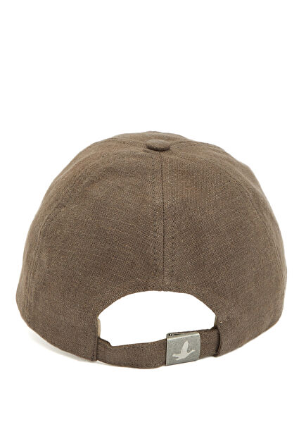 Brown Unisex Linen Hat