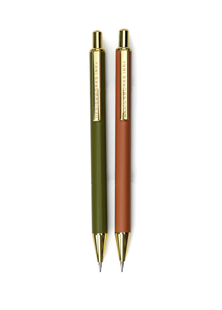 Army Green + Chili Set of 2 Mechanical Pencils