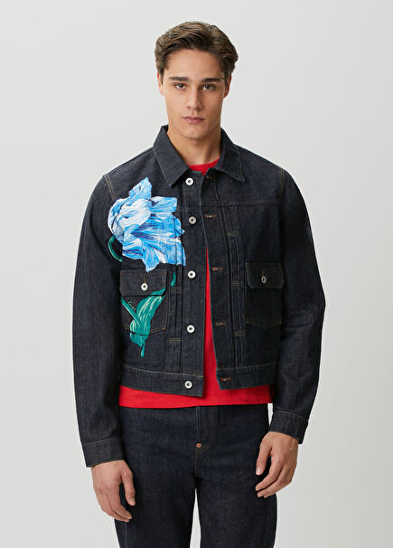 Slim İndigo Denim Jacket