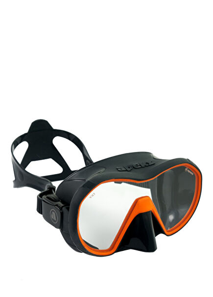 VX1 Gray Silicone/Orange Frame Pure Lens Diving Mask