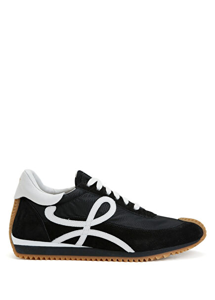 Flow Runner Black & White Men's Leather Sneakers