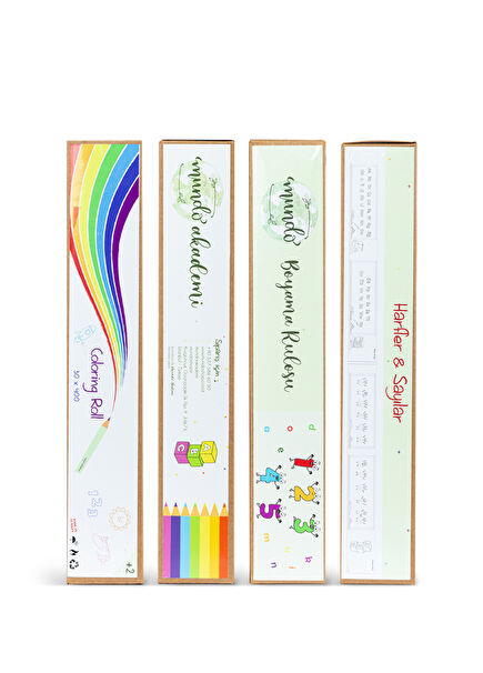 Coloring Roll Harfler ve Sayılar Boyama Seti