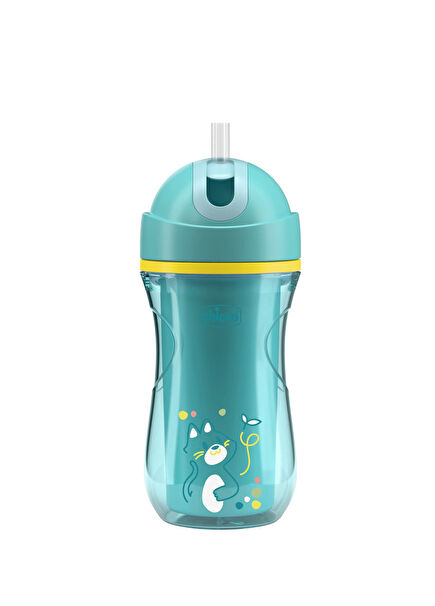 14+ Months Sports Baby Practice Cup with Blue Straw