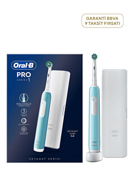 Pro Series 1 Şarjlı Mavi Diş Fırçası ve Seyahat Kabı