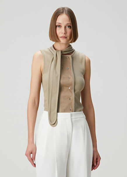 Yeşil Fular Detaylı Atlet