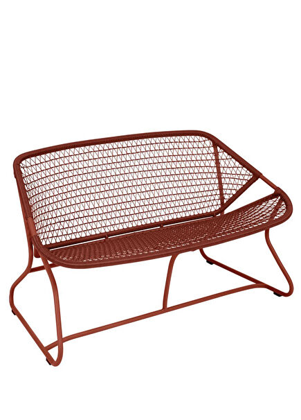 Sixties Maroon Metal 2-Piece Bench