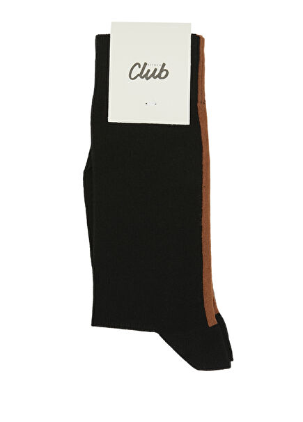 Black Line Detailed Men's Socks
