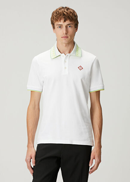 Beyaz Polo Yaka T-shirt