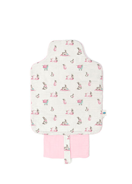 %100 Pamuk Bébé Lapin Rose Çantalı Pratik Katlanabilir Bebek Alt Değiştirme Matı