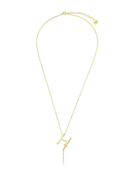 Deniz H Harfi Gold 14 Ayar Altın Kadın Kolye