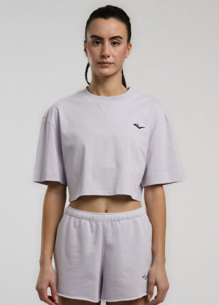 Classics Wmn Comfort Lila Kısa Kollu Kadın Crop T-shirt