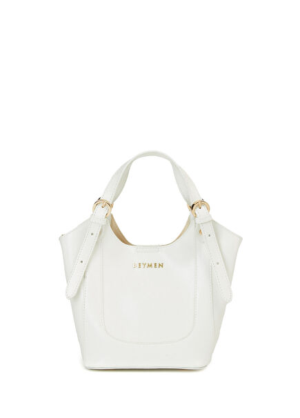 Beyaz Logo Detaylı Kadın Çanta