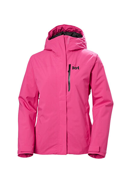 W Snowplay Pink Hooded Waterproof Women's Ski Jacket