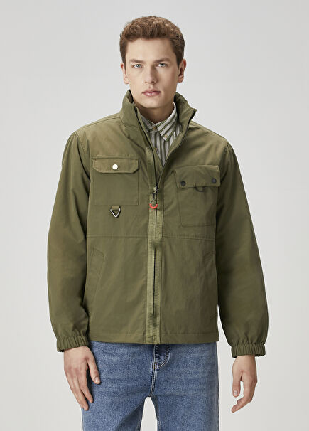 Janoe Khaki Hooded Coat