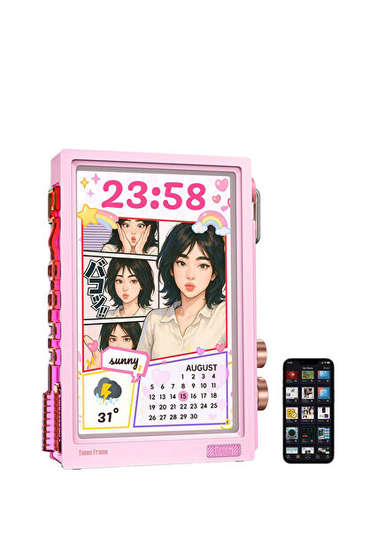 Times Frame 10.1" 64GB Pink Smart Customizable Digital Frame