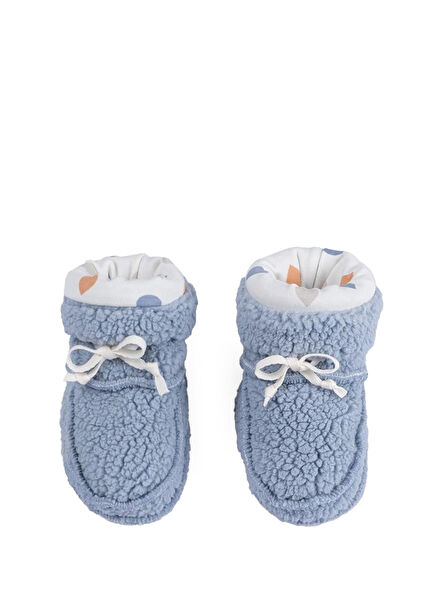 Wellsoft Blue Cotton Baby Boy Booties
