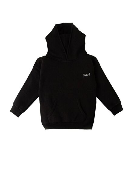 Black Unisex Kid's Tracksuit Set