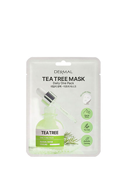 Tea Tree Çay Ağacı Kuru ve Yorgun Ciltler İçin Nemlendirici ve Canlandırıcı Kore Maskesi 23 gr 3 Adet