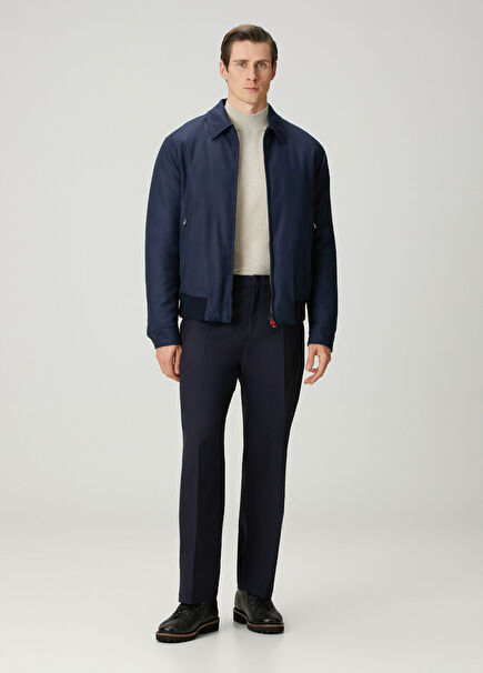 Lacivert Yün Pantolon