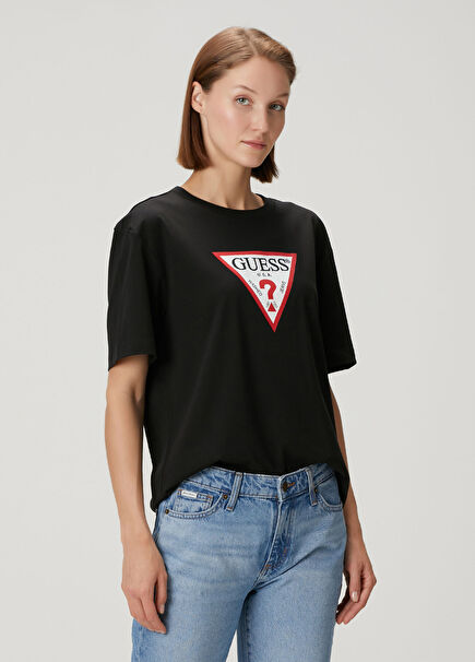 Oversized Iconic Black Logo T-Shirt