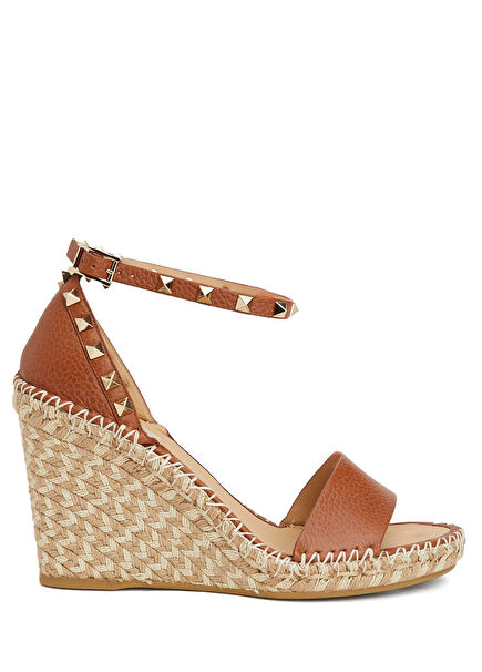 Brown Women's Leather Espadrille