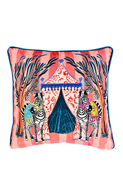 Zebra Desenli Dekoratif Kırlent Kılıfı 50x50 cm